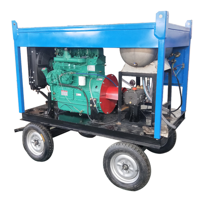 Rust Remove Water Jet Cleaner Machine 500bar Diesel Engine Drive For Ship Marine