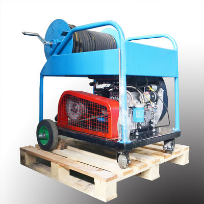 50L/min Jet Sewer Cleaning Machine 25HP Diesel Driven Sewer Drain Pipe Cleaning Machine