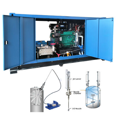 85L/Min 1500bar High Pressure Water Jetting Machine Reactor Automatic Cleaning With 3D Rotary Nozzle