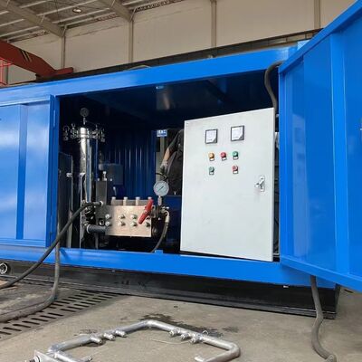 10000psi 90kw Electric Motor Drive 70 L/min Industrial Water Jet Cleaning Machine for High Pressure Jetting